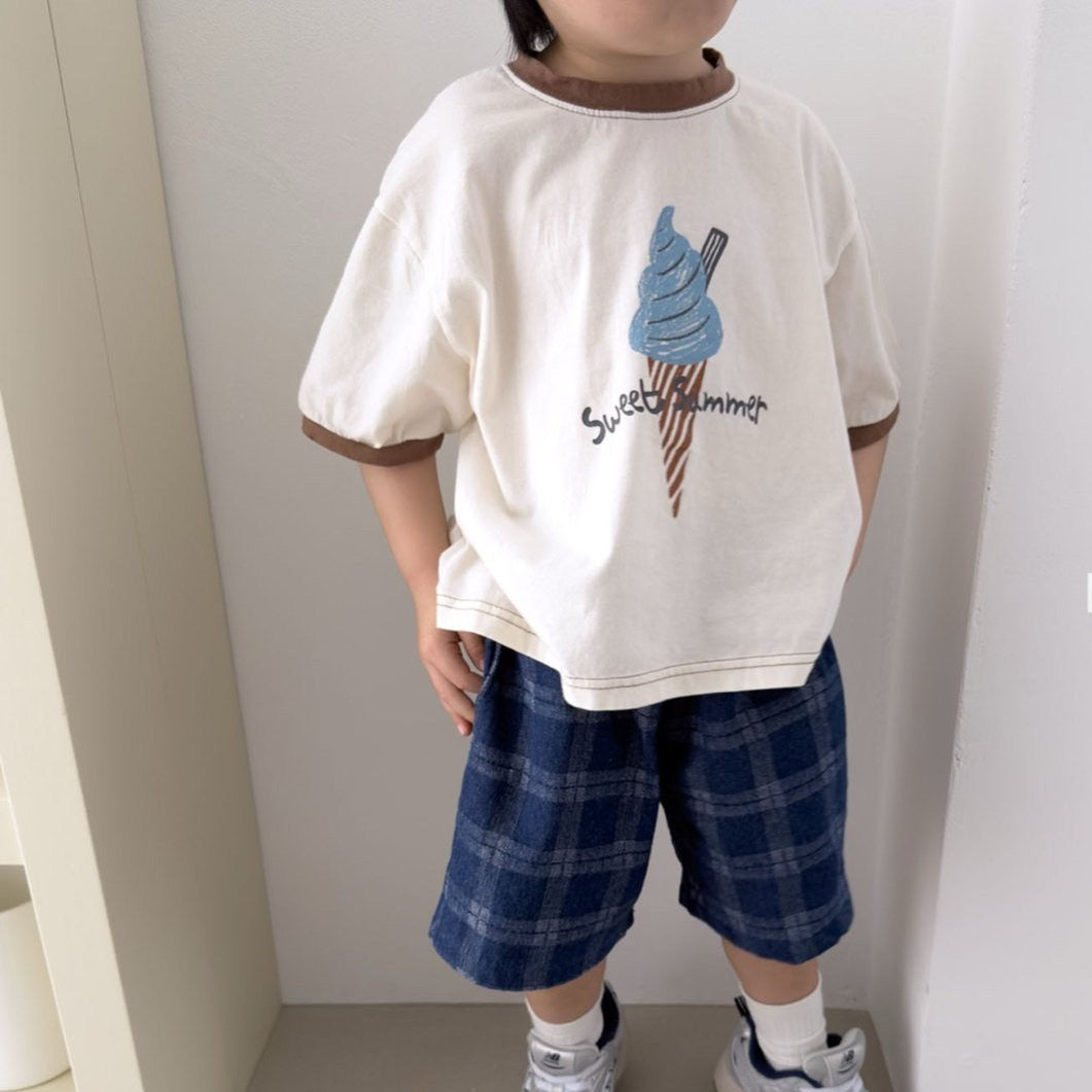 Oversized Print Tee Ice Cream