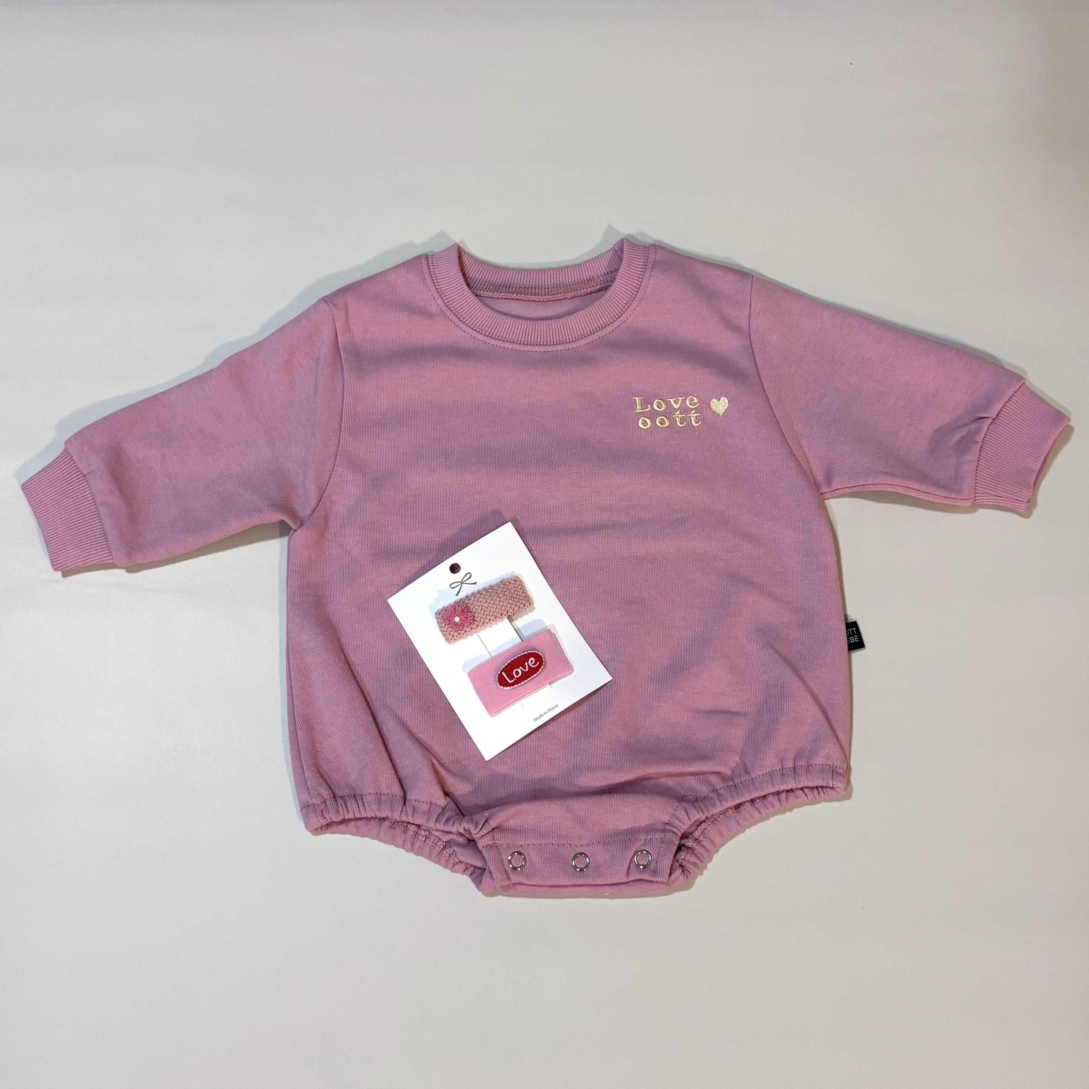 Love Heart Long Sleeve Rompers