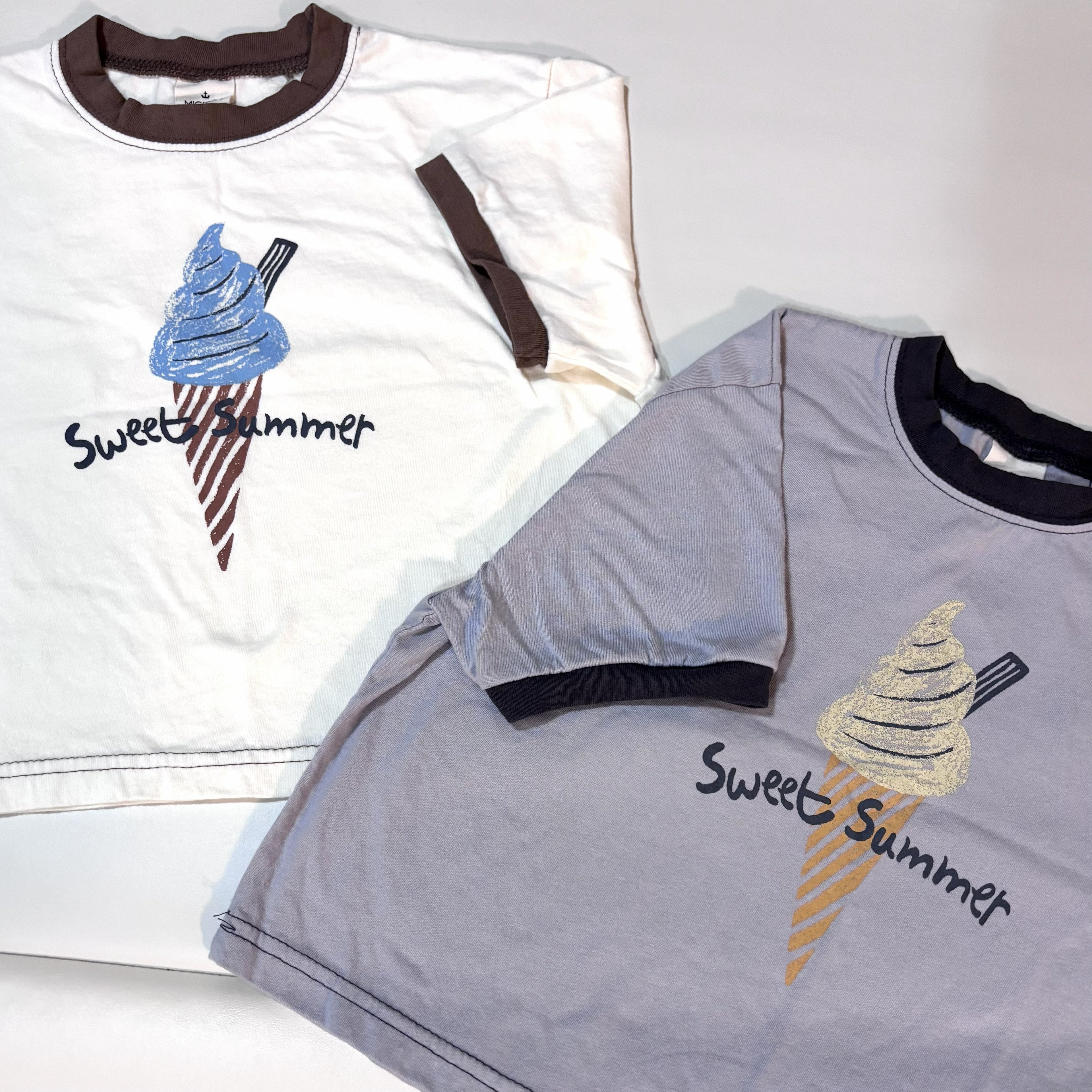 Oversized Print Tee Ice Cream