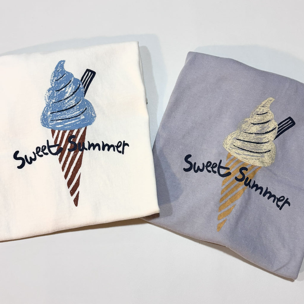 Oversized Print Tee Ice Cream