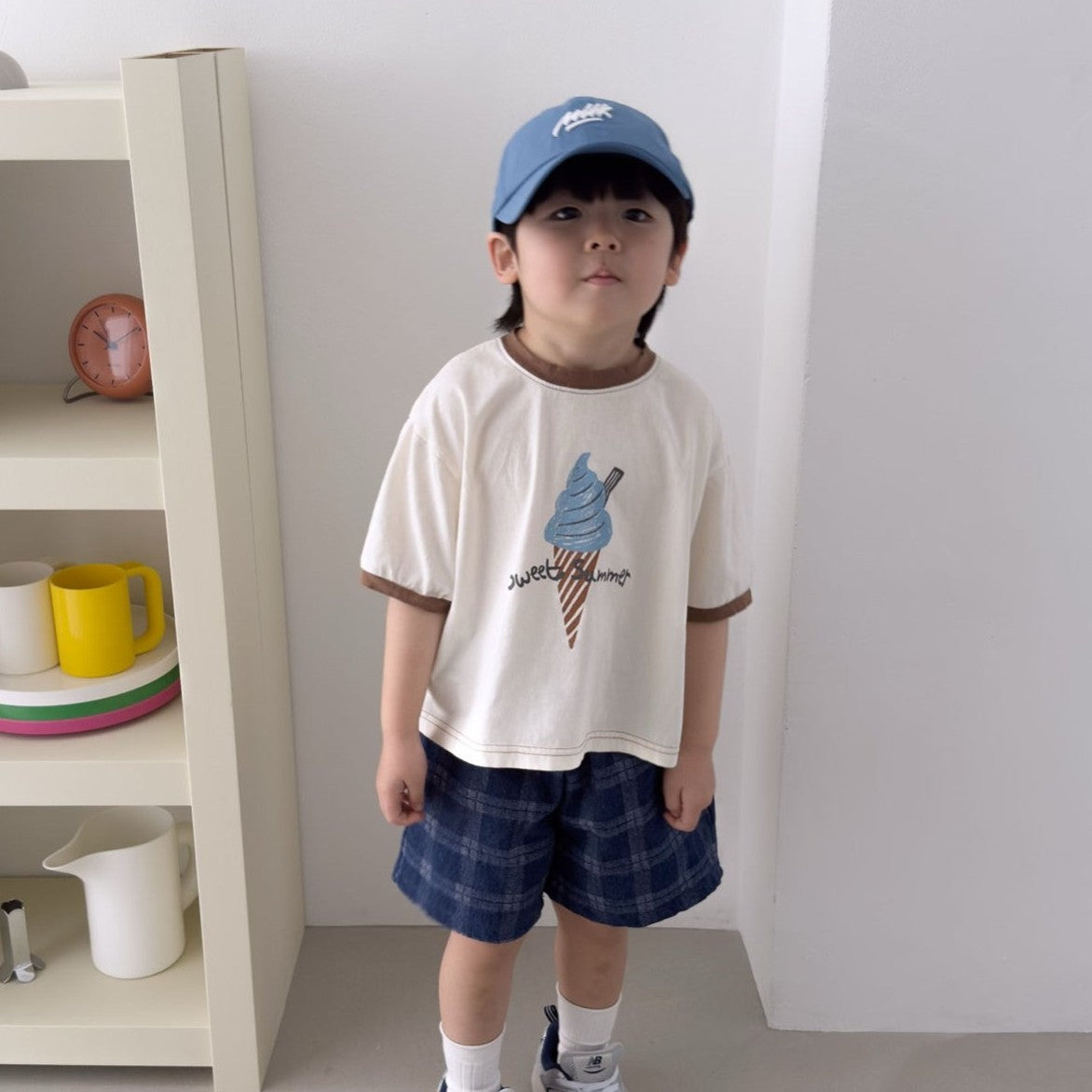 Oversized Print Tee Ice Cream