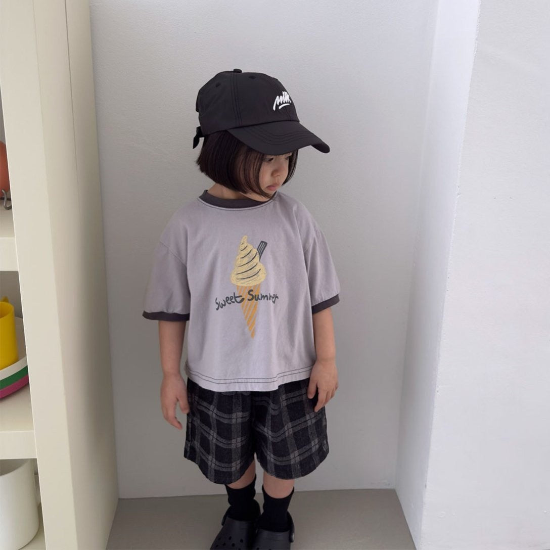 Oversized Print Tee Ice Cream